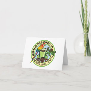 Shade Grown-Kaffee Feiertagskarte