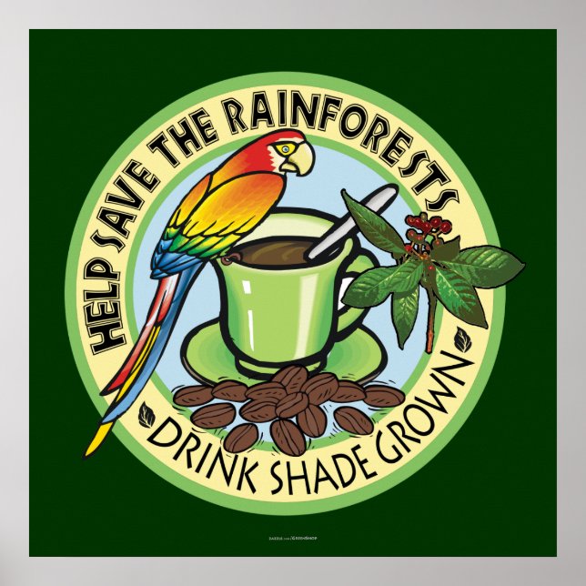 Shade Grown-Kaffee Poster (Vorne)