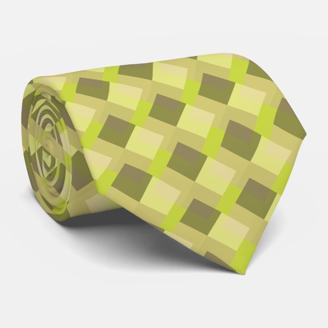 Shade of Lime Green Pattern Krawatte (Gerollt)