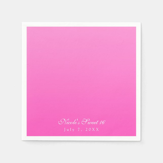 Shade of Pink Simple Minimalism Serviette (Vorderseite)