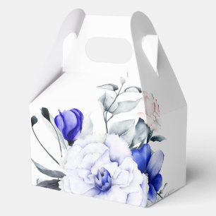 Shade of Royal Blue Elfenbein Blumenhochzeit Geschenkschachtel
