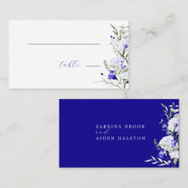 Shade of Royal Blue Elfenbein Blumenhochzeit Platzkarte