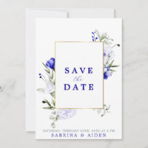 Shade of Royal Blue Elfenbein Foto Hochzeit