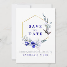 Shade of Royal Blue Elfenbein Foto Hochzeit