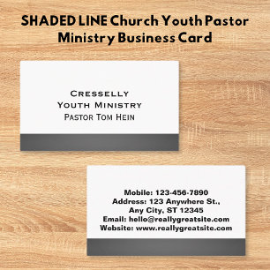 SHADED LINE Church Youth Pastor Ministry Visitenkarte
