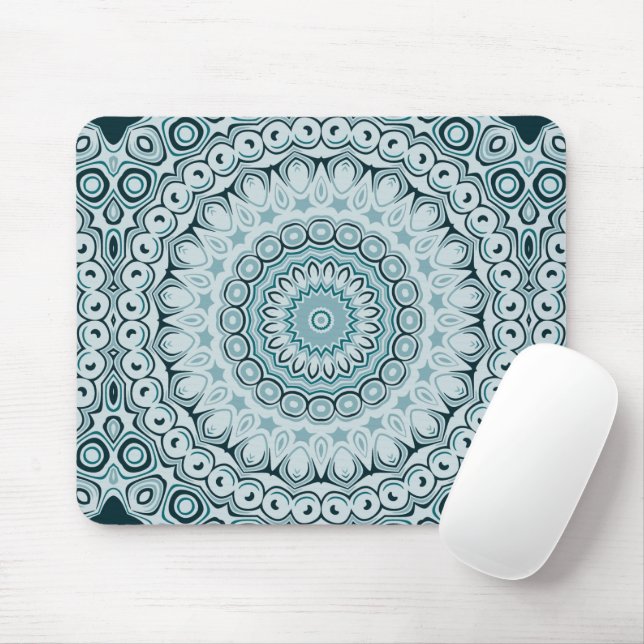 Shades Blue Nautical Mandala Design Mousepad (Mit Mouse)