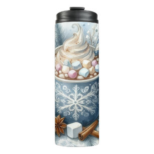 SHADES BLUE WINTER FERIENURLAUB HOT CHOCOLATE CUP THERMOSBECHER
