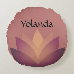 Shades der Mauve Lotus Blume Rundes Kissen