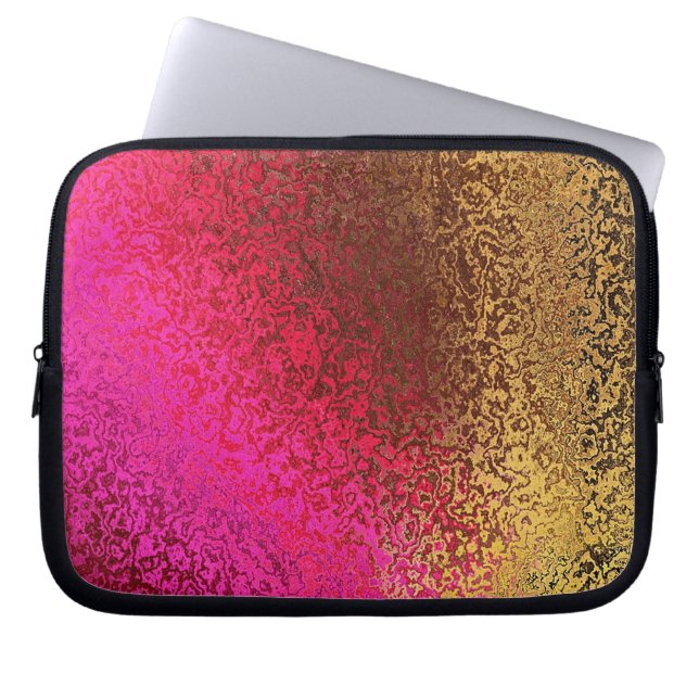 Shades in Lila und goldenem Laptop-Sieb Laptopschutzhülle (Vorderseite)