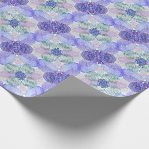 Shades Lavender und Green Abstrakt Blume Apro Geschenkpapier