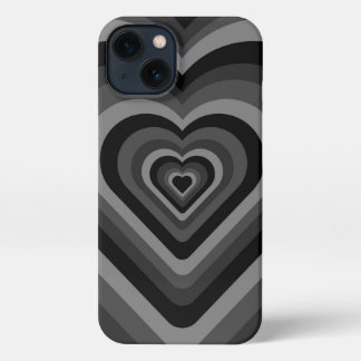 Shades of Black Hears Phone Case iPhone Hülle