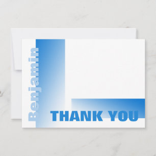 Shades of Blue Flat Card Vielen Dank Hinweis Mitteilungskarte