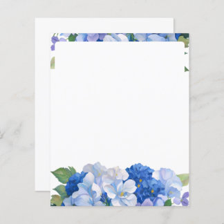 Shades of Blue Florals Letterhead