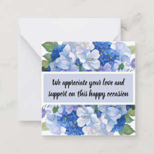 Shades of Blue Florals Mitteilungskarte