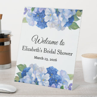 Shades of Blue Florals Sockelschild