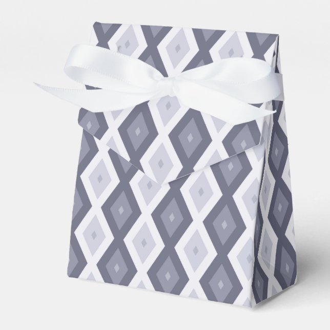 Shades of blue grey diamond pattern geschenkschachtel (Vorderseite)
