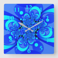 Shades of Blue Modern Abstrakt Fraktal Art