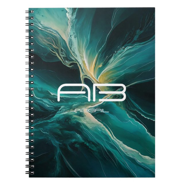 Shades of Blue: Ocean Dreams Personalizable Notizblock (Vorderseite)