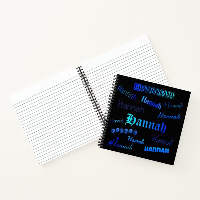 Shades of Blue on Black - Hannah Notizbuch (Innenseite)