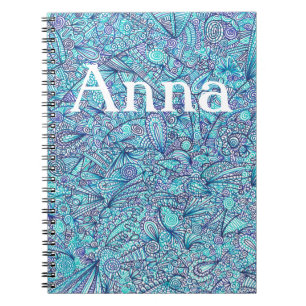 Shades Of Blue Personalized Notebook Notizblock