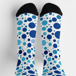 Shades of Blue Polka Dots Socken