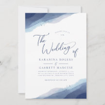 Shades of Blue Soft Watercolor Wedding
