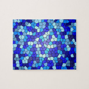 Shades of Blue Stached Glass von Shirley Taylor