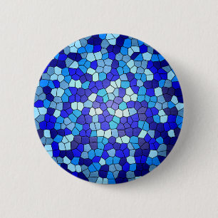 Shades of Blue Stached Glass von Shirley Taylor Button