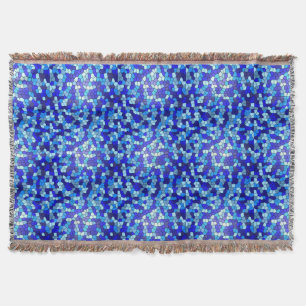 Shades of Blue Stached Glass von Shirley Taylor Decke