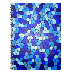 Shades of Blue Stached Glass von Shirley Taylor Notizblock