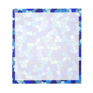 Shades of Blue Stached Glass von Shirley Taylor Notizblock