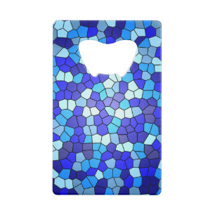 Shades Of Blue Stained Glass by Shirley Taylor Kreditkartenflaschenöffner