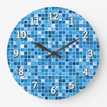 Shades Of Blue 'Watery' Mosaic Tiles Pattern