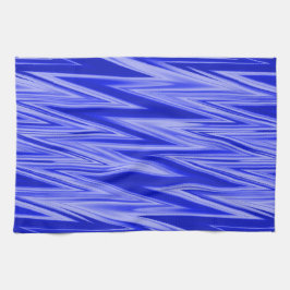 Shades of Blue Zigzag Muster Geschirrtuch