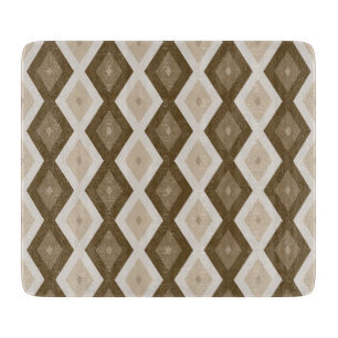 Shades of brown diamond pattern schneidebrett