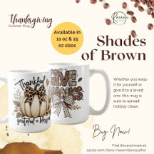 Shades of Brown Erntedank Keramik Tasse