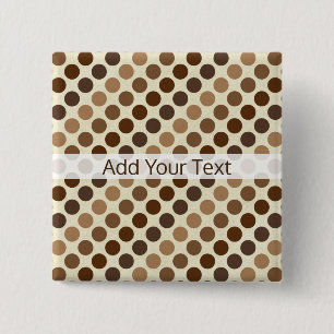 Shades of Brown Polka Dots by Shirley Taylor Button