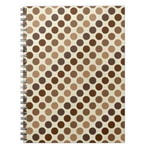 Shades of Brown Polka Dots by Shirley Taylor Notizblock