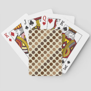 Shades of Brown Polka Dots by Shirley Taylor Spielkarten
