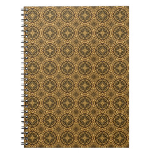 Shades of Brown Tiled Pattern Notebook Notizblock