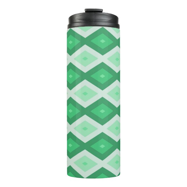 Shades of green diamond pattern thermosbecher (Vorderseite)