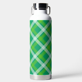 SHADES OF GREEN IRISH PLAID PATTERN TRINKFLASCHE