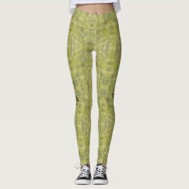 Shades of Green Personalize Name Quality Leggings