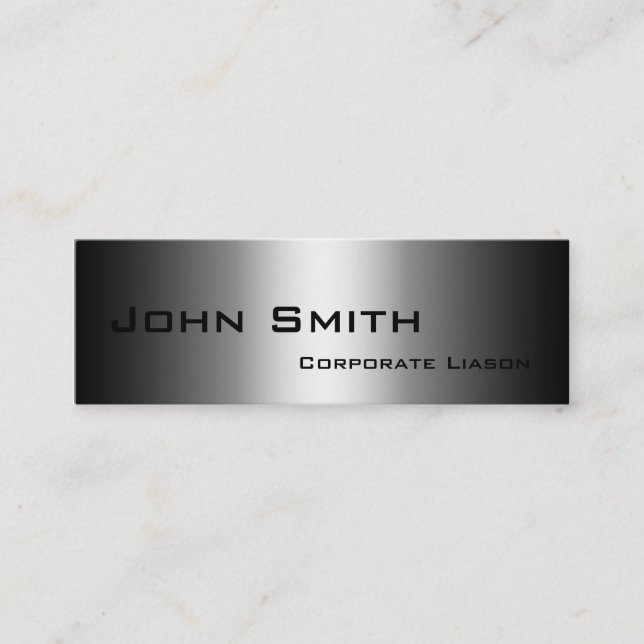 Shades of Grey Skinny Business Cards Mini Visitenkarte (Vorderseite)