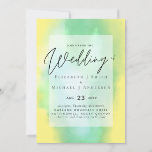 Shades of Lemon Mint Modern Budget Hochzeit