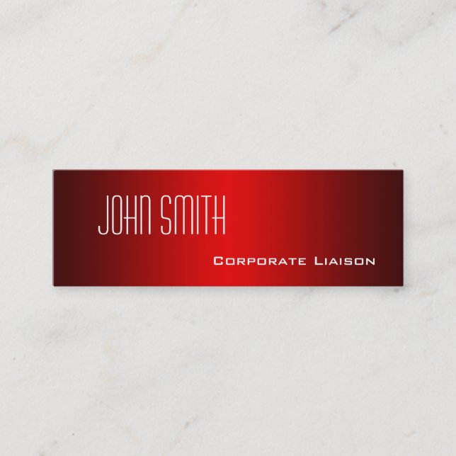 Shades of Red Beruflich Slim Business Cards Mini Visitenkarte (Vorderseite)