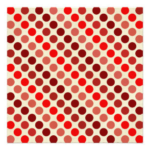 Shades of Red Polka Dots by Shirley Taylor Fotodruck