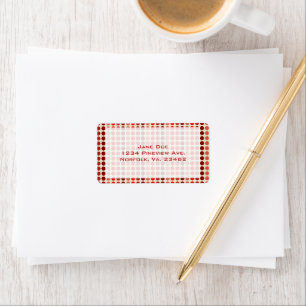 Shades of Red Polka Dots von Shirley Taylor Adressaufkleber