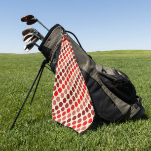Shades of Red Polka Dots von Shirley Taylor Golfhandtuch