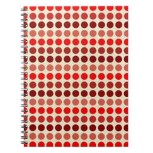 Shades of Red Polka Dots von Shirley Taylor Notizblock